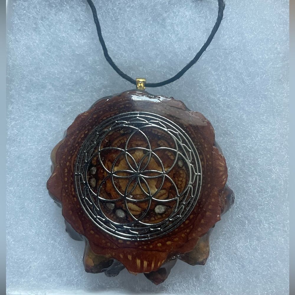 Third eye pinecone necklace